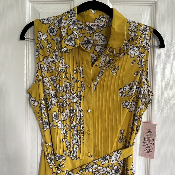 Yellow nanette mid length dress - Picture 2 of 6